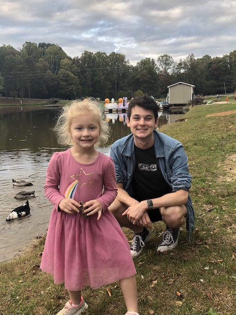 Ben Gibbons with cousin