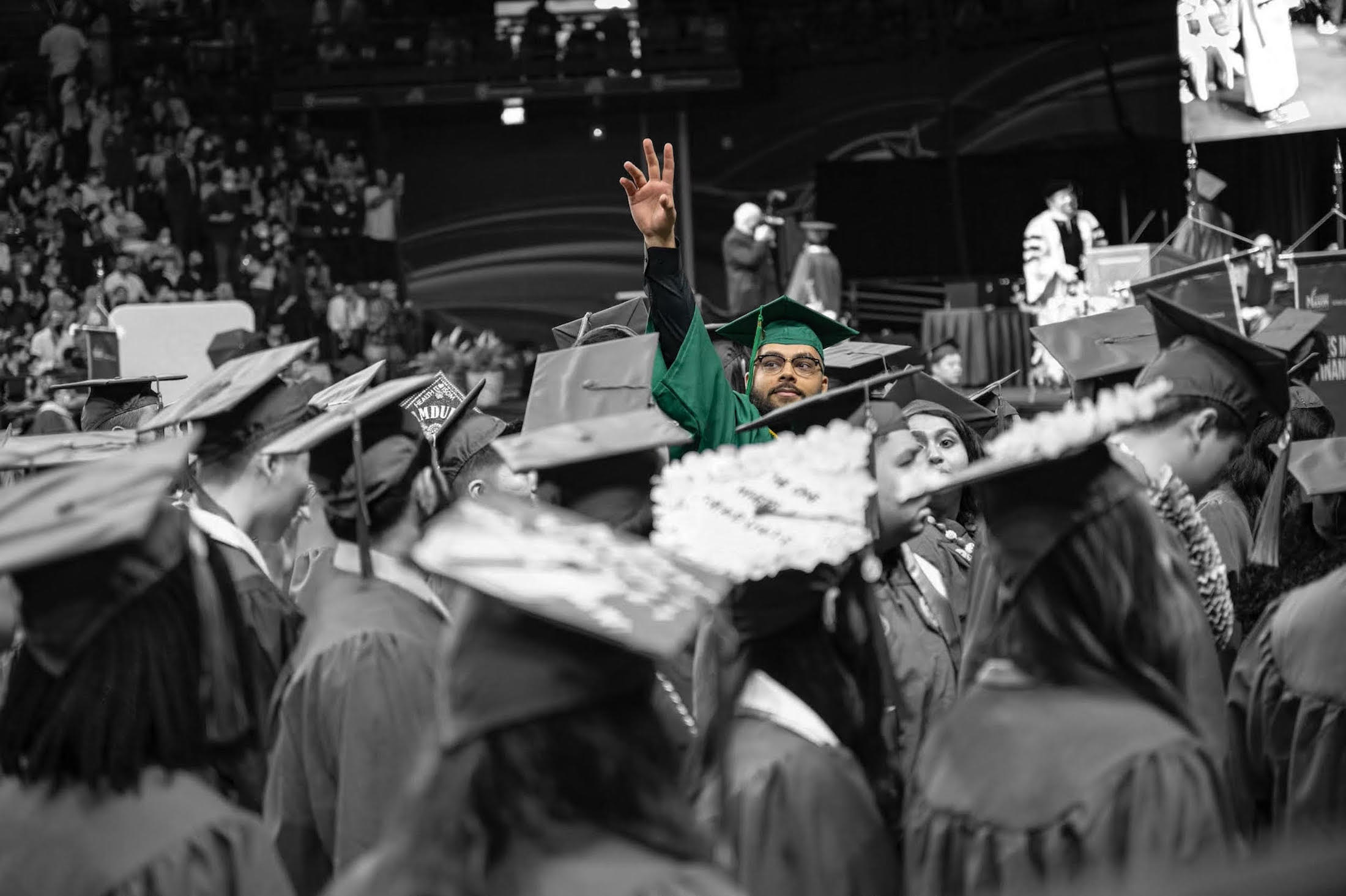 Grad waves among the crowd