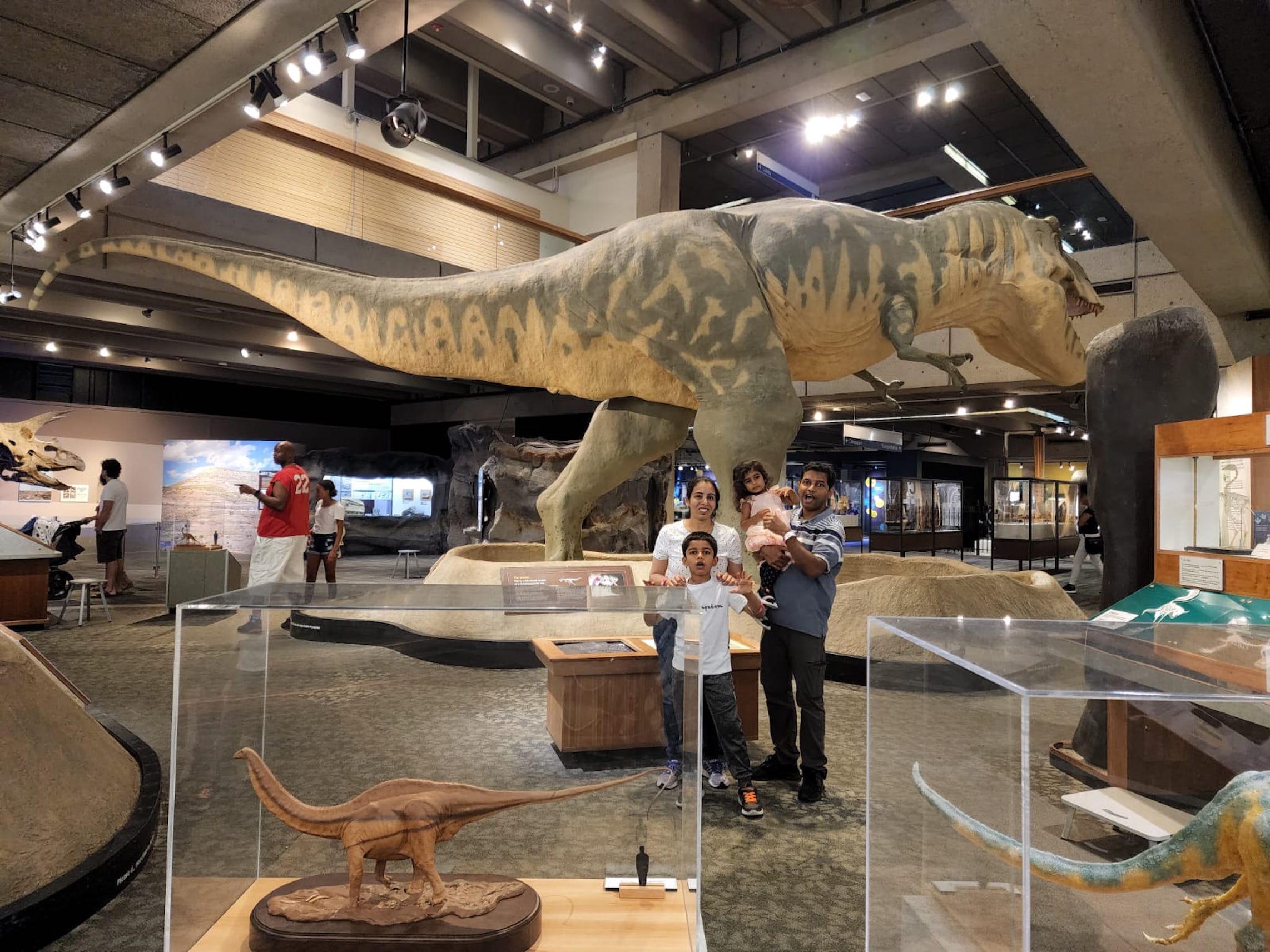 family at science museum