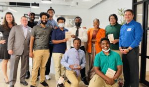 Winning team with mentors